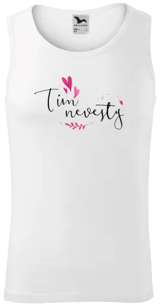 Pánske tielko Tím nevesty - srdiečka a lístočky
