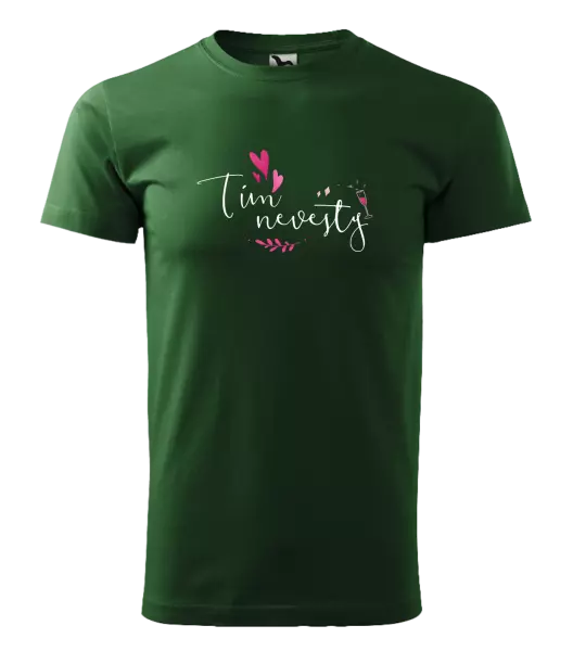 Pánske tričko Tím nevesty - srdiečka a lístočky