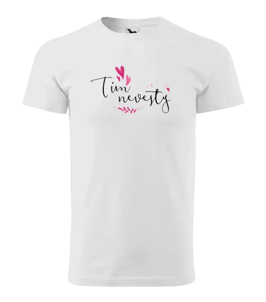 Pánske tričko Tím nevesty - srdiečka a lístočky