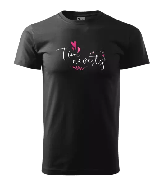 Pánske tričko Tím nevesty - srdiečka a lístočky