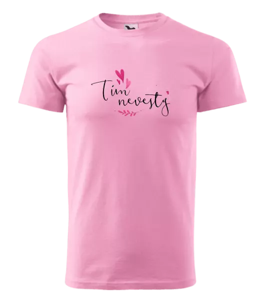 Pánske tričko Tím nevesty - srdiečka a lístočky