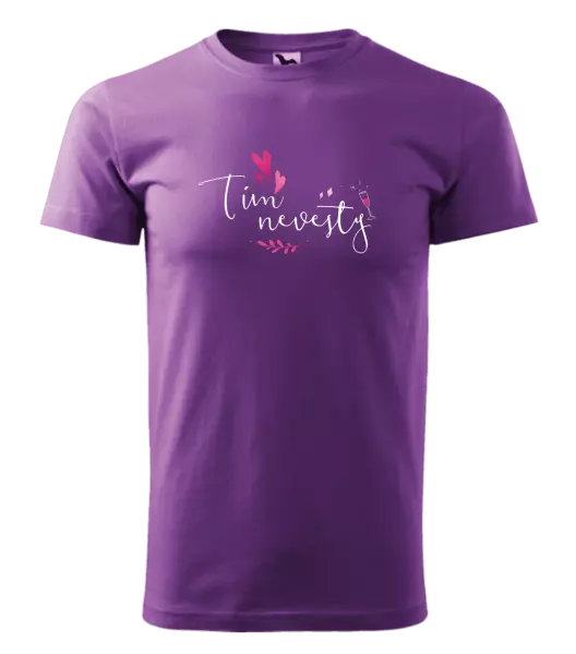 Pánske tričko Tím nevesty - srdiečka a lístočky
