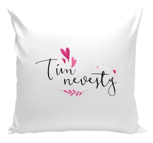 Vankúš Tím nevesty - srdiečka a lístočky