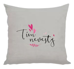 Vankúš Tím nevesty - srdiečka a lístočky