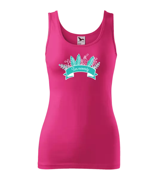 Dámske tielko Tím nevesty - zelené lupene