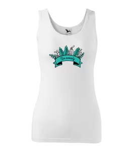 Dámske tielko Tím nevesty - zelené lupene