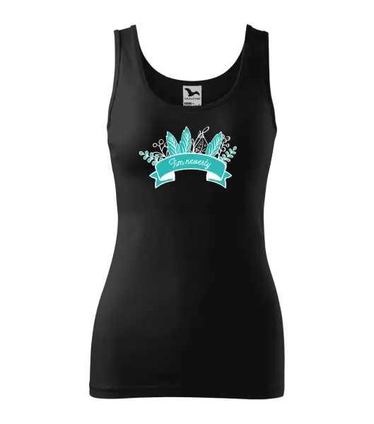 Dámske tielko Tím nevesty - zelené lupene