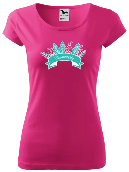 Dámske tričko Tím nevesty - zelené lupene