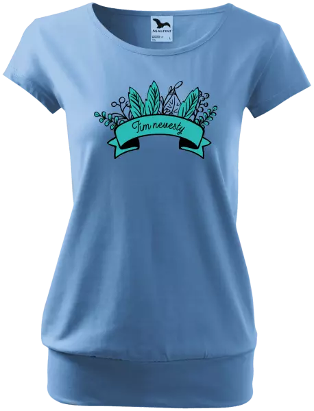 Dámske tričko Tím nevesty - zelené lupene