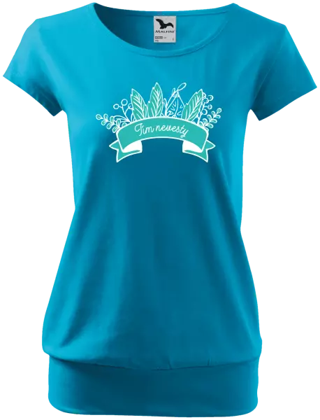 Dámske tričko Tím nevesty - zelené lupene