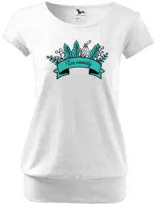 Dámske tričko Tím nevesty - zelené lupene