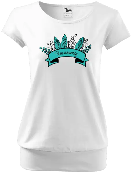 Dámske tričko Tím nevesty - zelené lupene