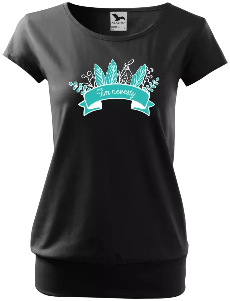 Dámske tričko Tím nevesty - zelené lupene