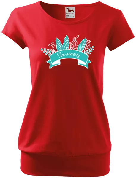 Dámske tričko Tím nevesty - zelené lupene