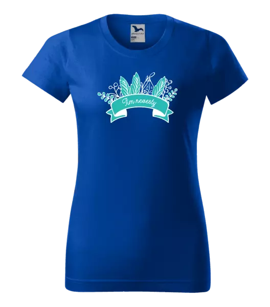 Dámske tričko Tím nevesty - zelené lupene