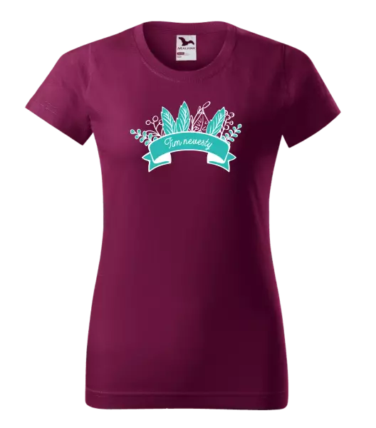 Dámske tričko Tím nevesty - zelené lupene