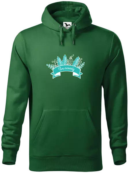 Pánska mikina Tím nevesty - zelené lupene