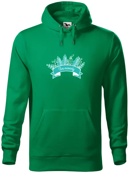Pánska mikina Tím nevesty - zelené lupene