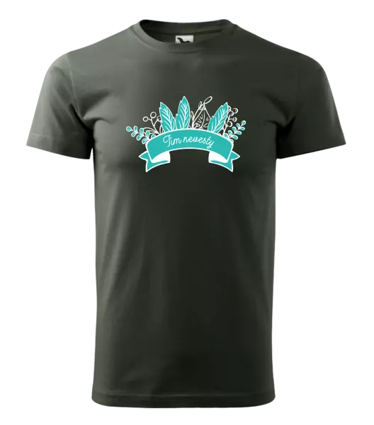 Pánske tričko Tím nevesty - zelené lupene