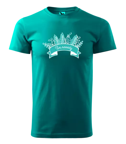 Pánske tričko Tím nevesty - zelené lupene