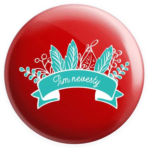 Placka Tím nevesty - zelené lupene