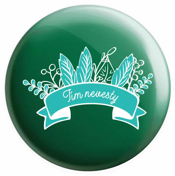 Placka Tím nevesty - zelené lupene