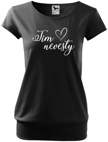 Dámske tričko Tím nevesty so srdiečkom