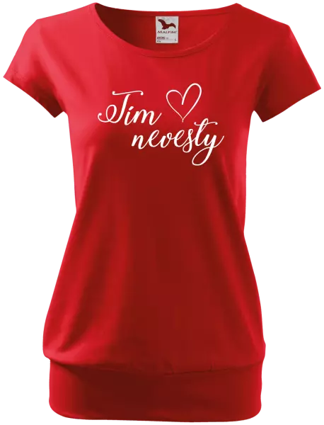 Dámske tričko Tím nevesty so srdiečkom