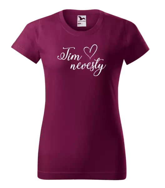 Dámske tričko Tím nevesty so srdiečkom