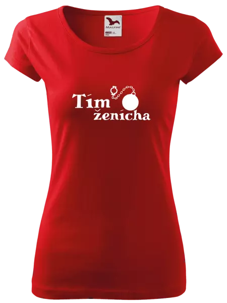 Dámske tričko Tím ženícha s guľou