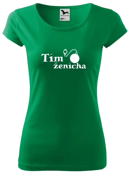 Dámske tričko Tím ženícha s guľou