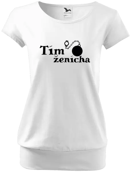 Dámske tričko Tím ženícha s guľou
