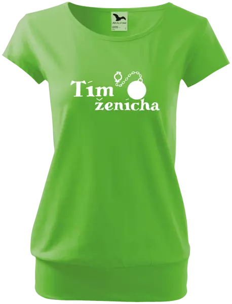 Dámske tričko Tím ženícha s guľou