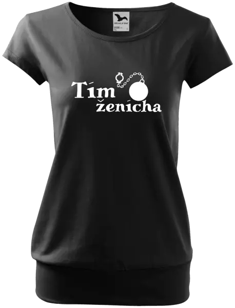 Dámske tričko Tím ženícha s guľou