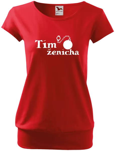 Dámske tričko Tím ženícha s guľou