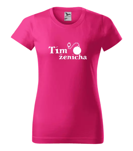 Dámske tričko Tím ženícha s guľou