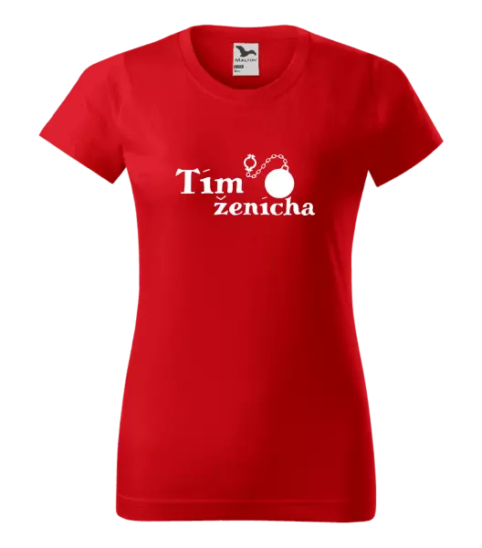 Dámske tričko Tím ženícha s guľou