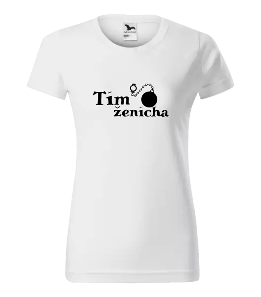 Dámske tričko Tím ženícha s guľou