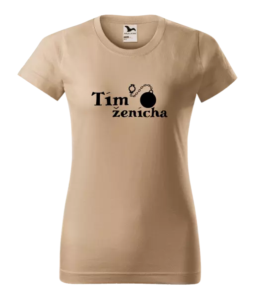 Dámske tričko Tím ženícha s guľou