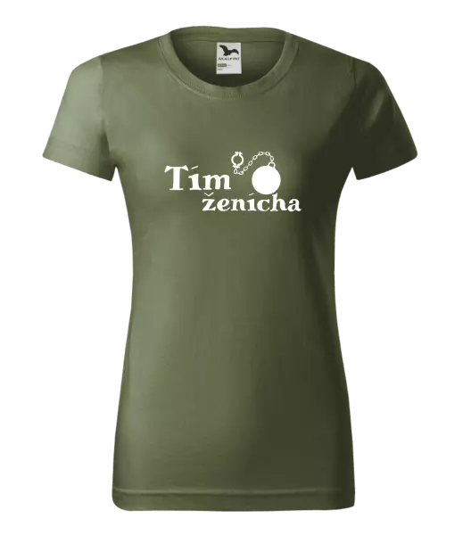Dámske tričko Tím ženícha s guľou