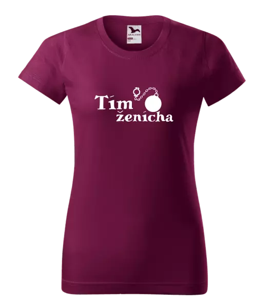 Dámske tričko Tím ženícha s guľou