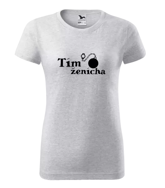 Dámske tričko Tím ženícha s guľou