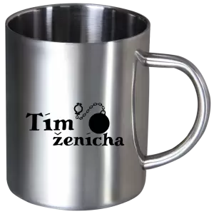 Nerezový hrnček Tím ženícha s guľou