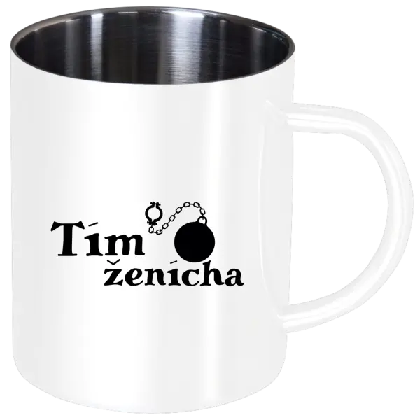 Nerezový hrnček Tím ženícha s guľou