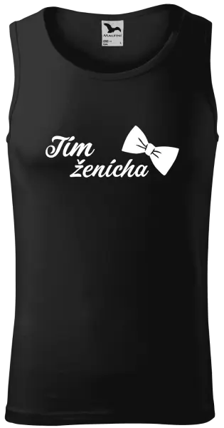 Pánske tielko Tím ženícha s motýlikom