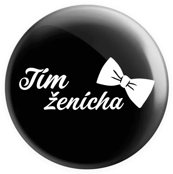 Placka Tím ženícha s motýlikom