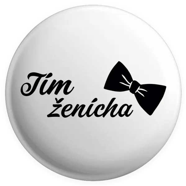 Placka Tím ženícha s motýlikom