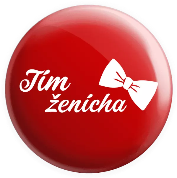 Placka Tím ženícha s motýlikom