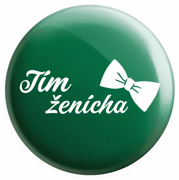 Placka Tím ženícha s motýlikom