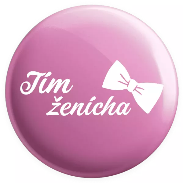 Placka Tím ženícha s motýlikom